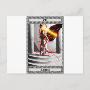 Postale Art de carte de tarot de justice