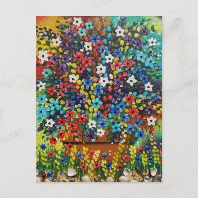 Postale ART FOLK Plante POSÉ PAR LORI EVERETT carte postal (Devant)