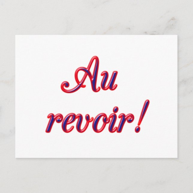 Postale Au revoir carte (Devant)