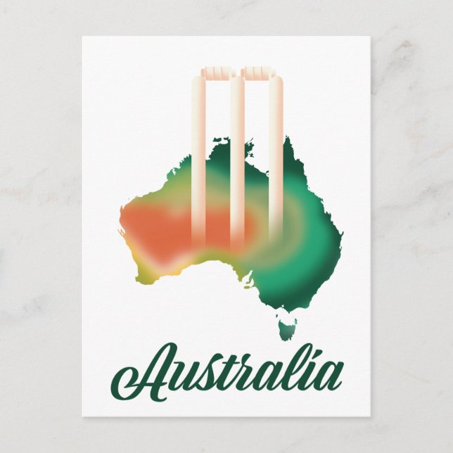 Postale Australie Carte du cricket. (Devant)