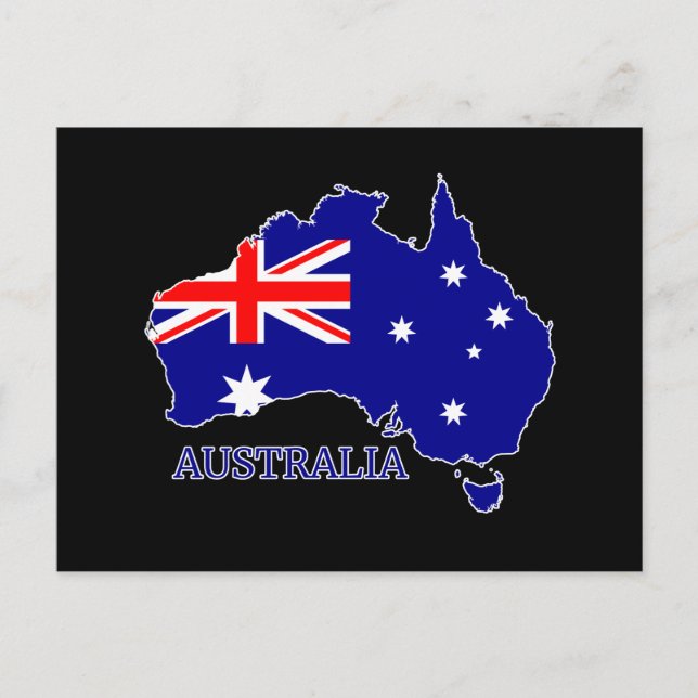 Postale Australie Drapeau Australien Carte Voyage (Devant)