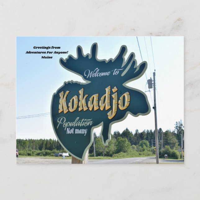 Postale Aventures pour n'importe qui Kokadjo, carte postal (Devant)