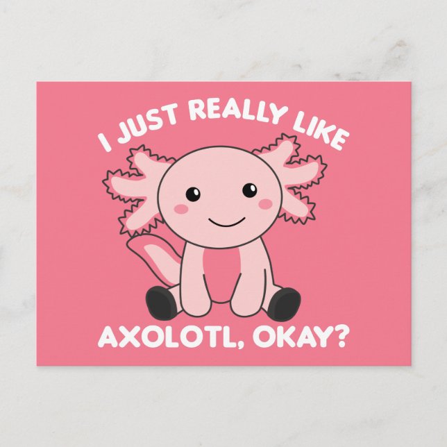 Postale Axolotl Amateurs Beaux Animaux Pour Enfants Carte  (Devant)