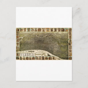 Postale B et M Birdseye Carte de Philadelphie (1885)