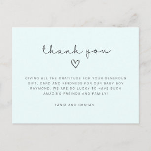 Postale Baby carte de remerciements, anniversaire merci Ca