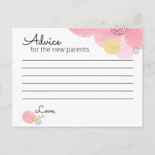 Postale Baby shower de bulles roses - Carte de conseil