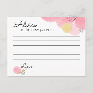 Postale Baby shower de bulles roses - Carte de conseil