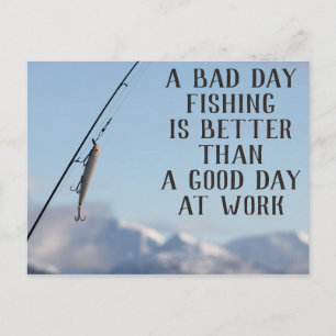 Postale Bad Day Fishing Mieux que Good Day Work Carte post