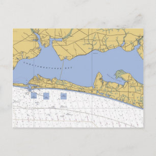 Postale Baie Choctawhatchee, FL Carte Nautique