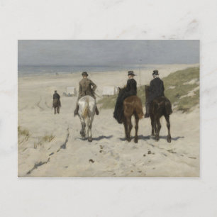 Postale Balade à cheval le long de la plage - Carte postal