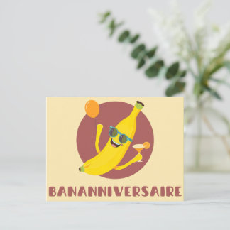 Postale Bananniversaire carte de voeux anniversaire humour