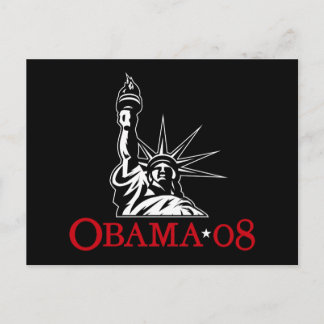 Postale Barack Obama 2008 Statue de la Liberté Carte posta