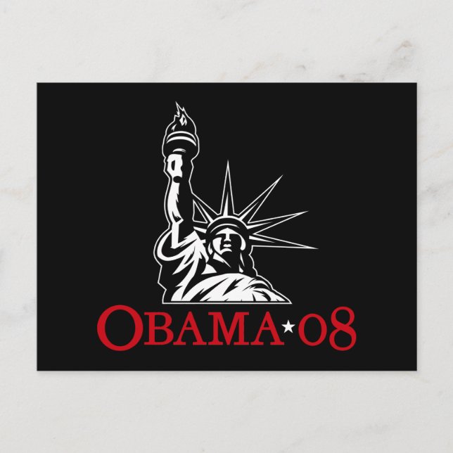 Postale Barack Obama 2008 Statue de la Liberté Carte posta (Devant)