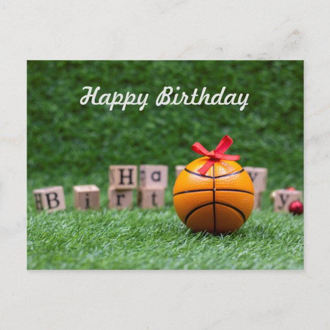 Postale Basketball Bonne carte d'anniversaire avec basket- (Devant)