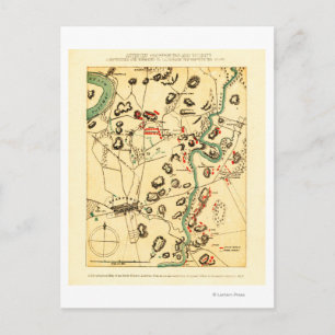 Postale Bataille d'Antietam - Guerre civile Carte panorami