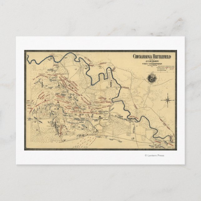Postale Bataille de Chickamauga - Carte panoramique de la  (Devant)