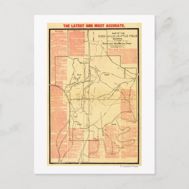 Postale Bataille de Chickamauga - Carte panoramique de la  (Devant)