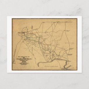 Postale Bataille de Shiloh - Guerre civile Carte panoramiq