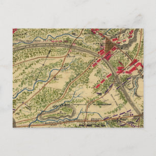 Postale Bataille vintage de Chantilly Carte (1862)