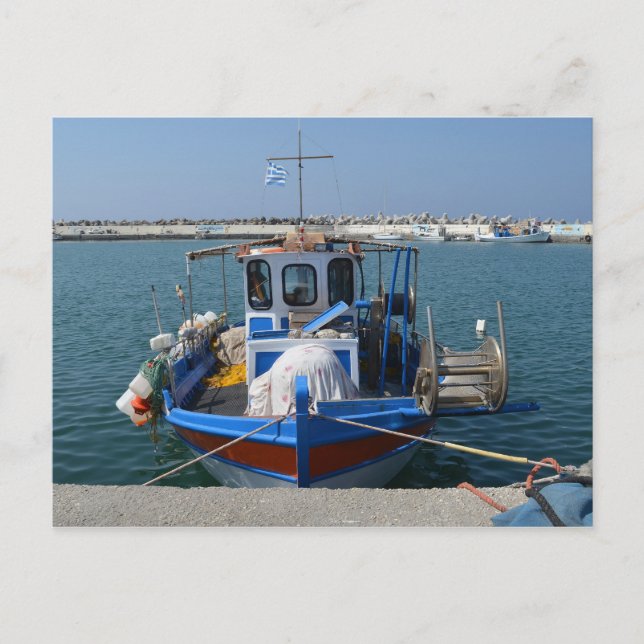 Postale Bateau de pêche traditionnel en Grèce Carte postal (Devant)