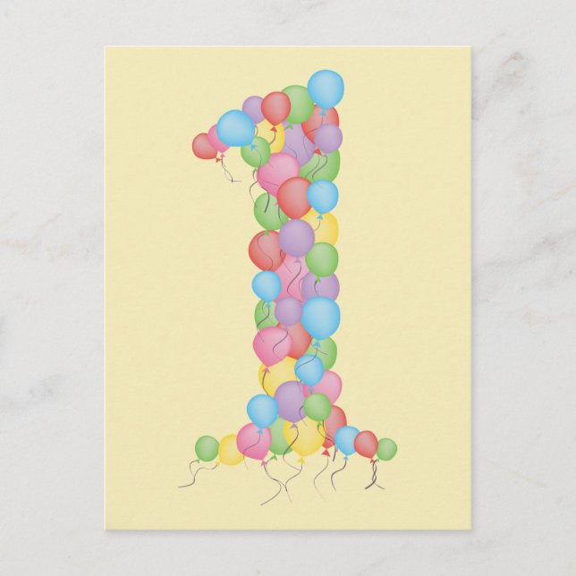 Postale Bébé 1er anniversaire Merci Carte photo (Devant)