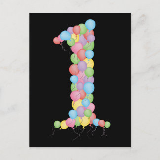 Postale Bébé 1er anniversaire Merci Carte photo