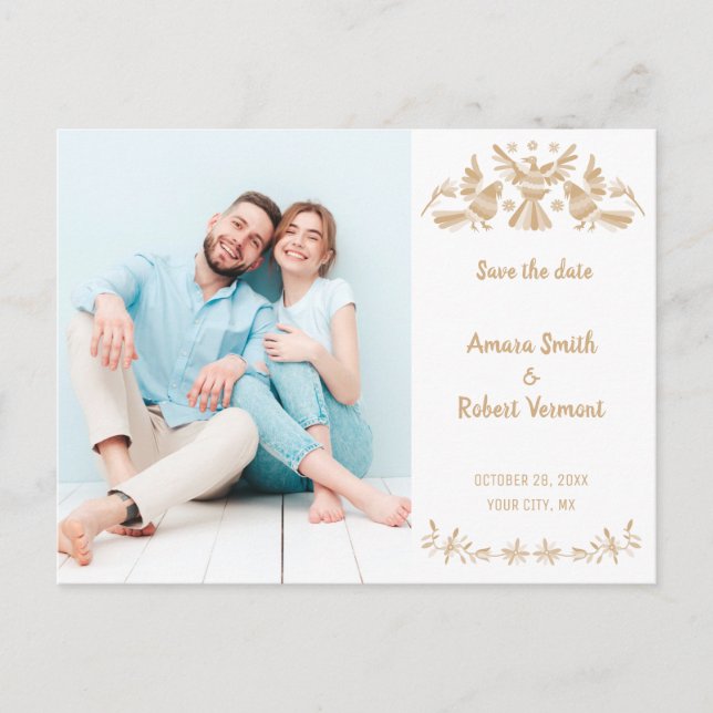 POSTALE BEIGE OTOMI MEXICAN ENREGISTRER LA DATE CARTE POST (Devant)