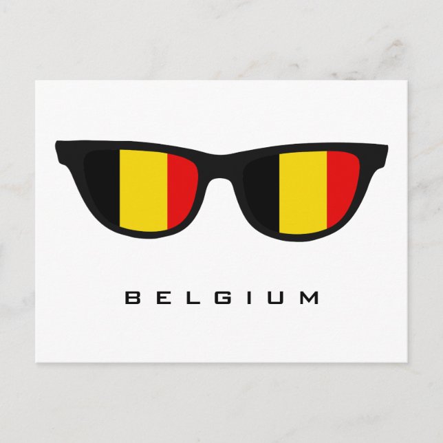 Postale Belgique Shades texte personnalisé et carte postal (Devant)