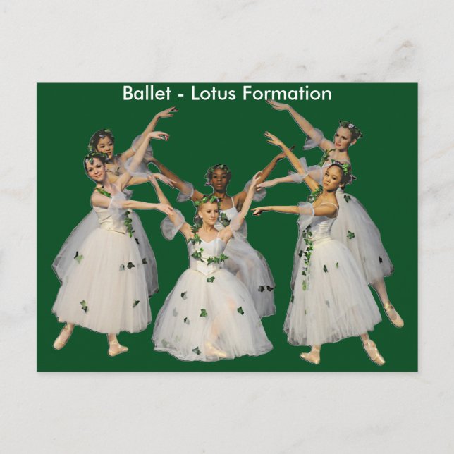 Postale Belle carte de formation Ballet Lotus (Devant)