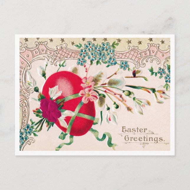Postale Belle carte de Pâques vintage (Devant)