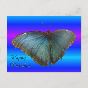 Postale Belle Carte de Vœux d'Anniversaire Papillon Morpho