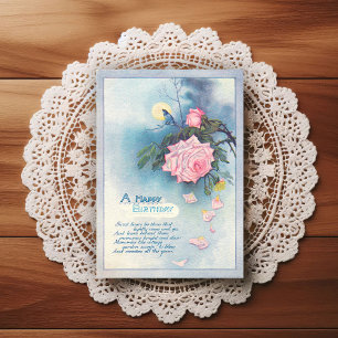 Postale Belle Carte de Vœux d'Anniversaire Vintage du Débu