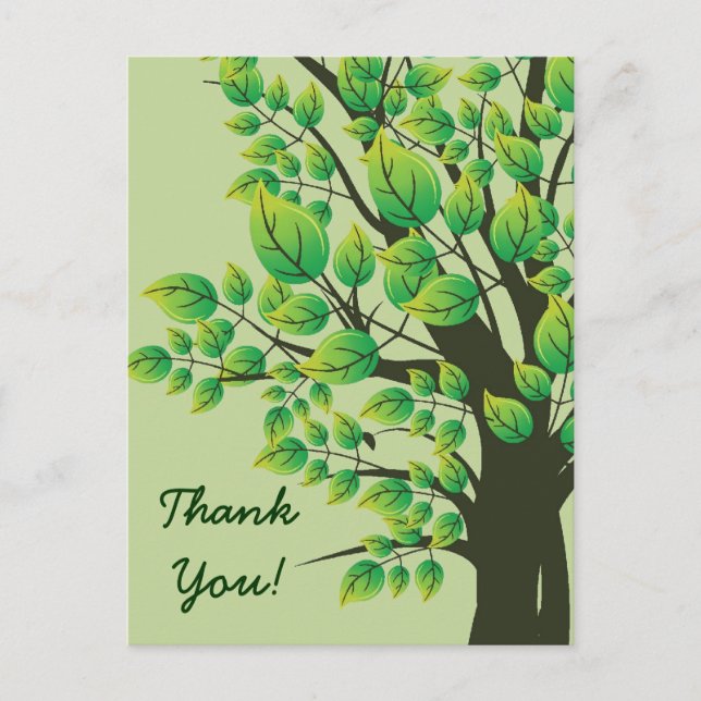 Postale Belle carte de voeux Merci de printemps (Devant)