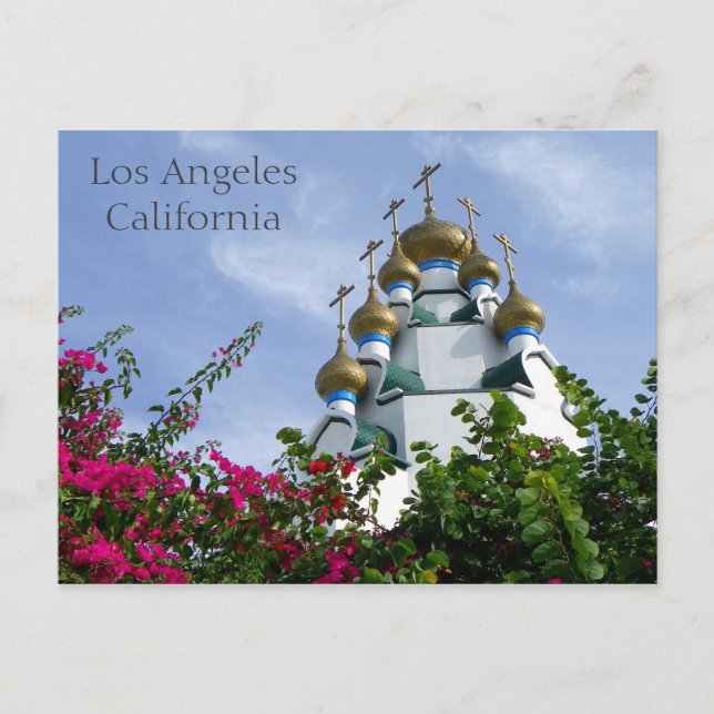 Postale Belle Église À Los Angeles Carte Postale! (Devant)