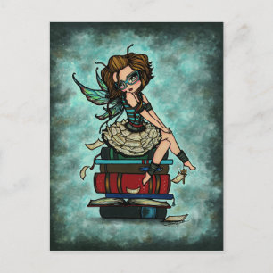 Postale Bibliothèque Fairy Wings Imaginaire Art Carte post