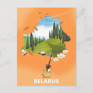 Postale Biélorussie Carte poster de voyage.