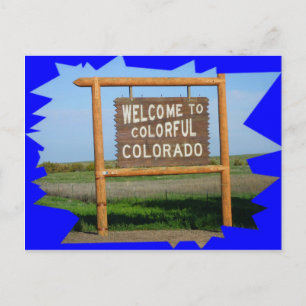 Postale Bienvenue à Colorado CARTE POST