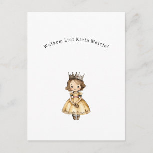 Postale Bienvenue Bébé Fille Nouveau Carte de Naissance