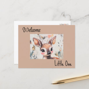 Postale Bienvenue Little One, Baby Girl Card, Carte postal