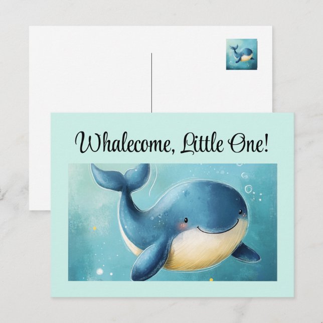 Postale Bienvenue Little One, Nouvelle Carte Bébé, Carte P (Devant / Derrière)