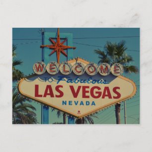 Postale Bienvenue sur la carte Las Vegas