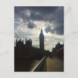 Postale Big Ben Horlock Tower London Sunset Photo Carte po