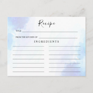 Postale Bleu clair, Plage Mariage Recette Carte