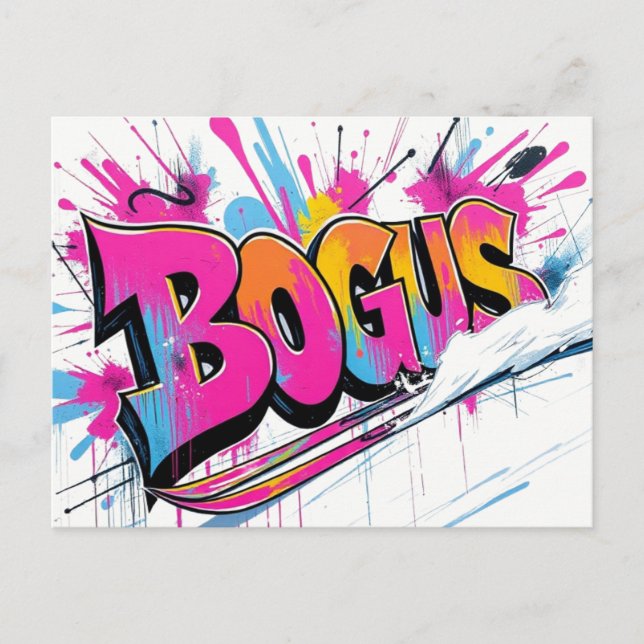 Postale Bogus Basin Station de ski Idaho graffiti Carte po (Devant)