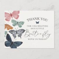 Boho Butterfly Carte de remerciements anniversaire