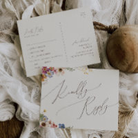Boho Wildflower | Carte de réponse de choix de men