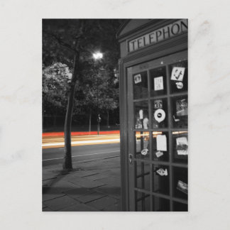 Postale Boîte téléphonique et piste de lumière Carte posta