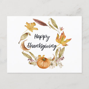Postale Bon thanksgiving, Carte de voeux d'automne