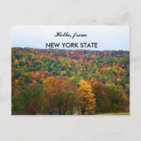 BONJOUR DE L'ETAT DE NEW YORK EN AUTOMNE carte pos