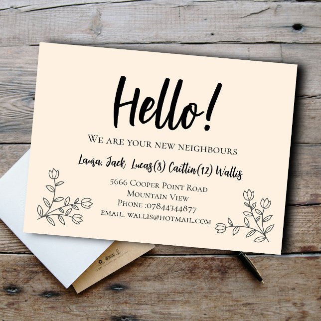 Postale Bonjour Rencontrez les Voisins Accueil Carte posta (Créateur téléchargé)